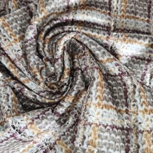 100% polyester gull stempling semsket stoff